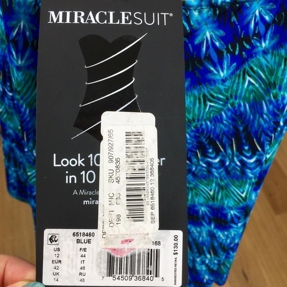 Miraclesuit Estilo Peephole Swim Tank Tankini Top Size 12 - Picture 8 of 11
